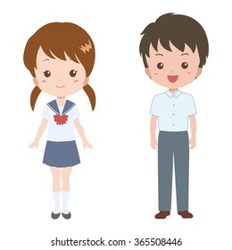 students pose