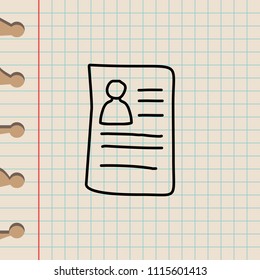 student's questionnaire sketch icon. Element of education icon for mobile concept and web apps. Outline student's questionnaire sketch icon can be used for web and mobile on school notebook