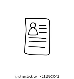 student's questionnaire sketch icon. Element of education icon for mobile concept and web apps. Outline student's questionnaire sketch icon can be used for web and mobile on white background