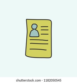 student's questionnaire sketch icon. Element of education icon for mobile concept and web apps. Field outline student's questionnaire sketch icon can be used for web and mobile on blue background