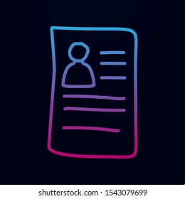 Student's questionnaire sketch nolan icon. Simple thin line, outline vector of education icons for ui and ux, website or mobile application