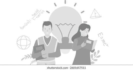 Students are Reading Book and Gathering Knowledge