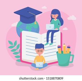 students school education online image