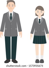 students in school uniform 