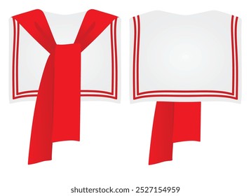 Students shoulder cape shawl. vector