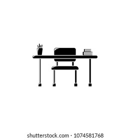 student's table icon. Element of education and science illustration. Premium quality graphic design icon. Signs and symbols collection icon for websites, web design, mobile app on white background
