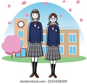 Students taking Poz in front of the school