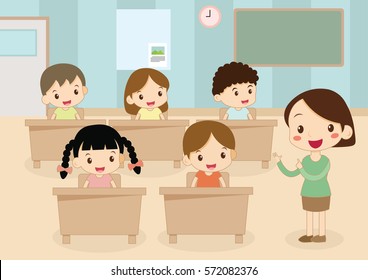 Estudiantes y profesores están estudiando en las aulas