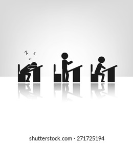 students at their desks
