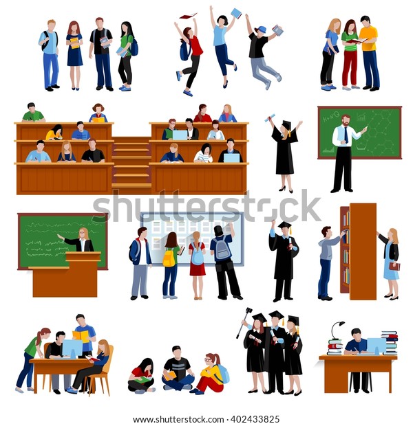 Students University Stock Vector Royalty Free 402433825