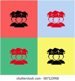 Students vector  icon.