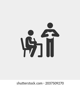 Students vector icon illustration sign