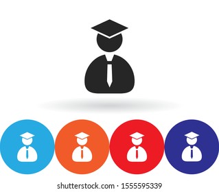 Students Vector icon . Lorem Ipsum Illustration design