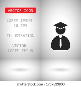 Students Vector icon . Lorem Ipsum Illustration design