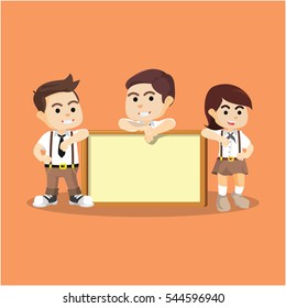 students and white board
