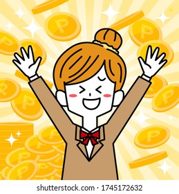 Students who are happy to receive points