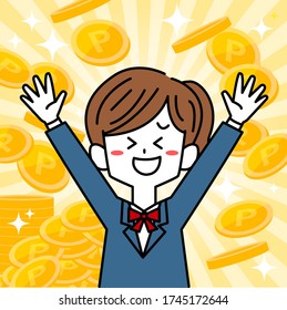 Students who are happy to receive points