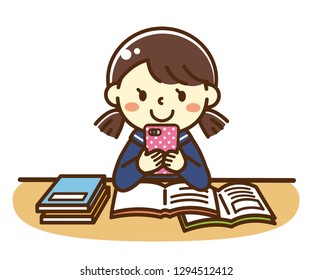 Students who operate smartphones while studying