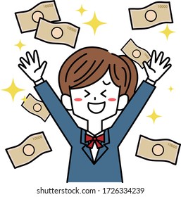 Students who are pleased with their extra income