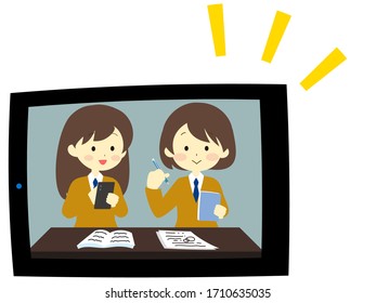 Students who show how to study online