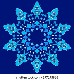 Studied composition with Ottoman motifs