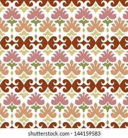 studied traditional oriental pattern with floral motifs