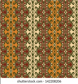 studied traditional oriental seamless pattern with floral motifs