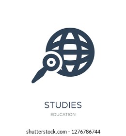 studies icon vector on white background, studies trendy filled icons from Education collection, studies vector illustration