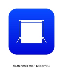 Studio backdrop icon digital blue for any design isolated on white vector illustration