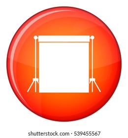 Studio backdrop icon in red circle isolated on white background vector illustration