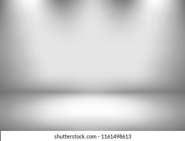 Studio backdrop white gray abstract background.graphic art design.vector illustration.