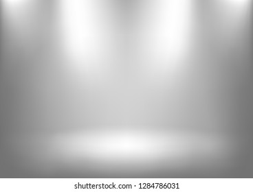 Studio backdrop white gray abstract background.graphic art design.vector illustration.