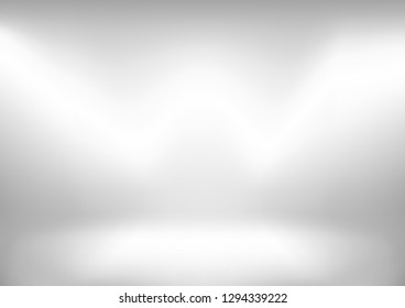 Studio backdrop white gray abstract background.graphic art design.vector illustration.