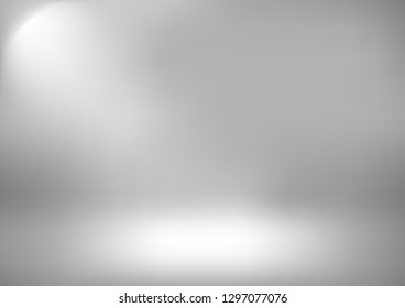 Studio backdrop white gray abstract background.graphic art design.vector illustration.