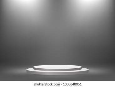 Studio backdrop white gray abstract background.graphic art design.vector illustration.