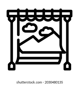 studio background equipment line icon vector. studio background equipment sign. isolated contour symbol black illustration