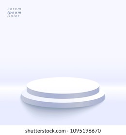 studio background with podium platform for product display