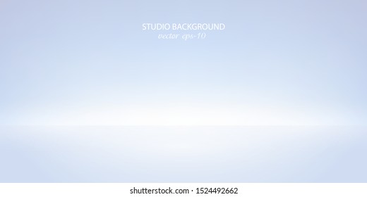 Studio blue background vector .Displays for present product.Bright Room Banner.