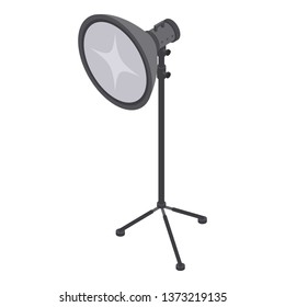 Studio camera light icon. Isometric of studio camera light vector icon for web design isolated on white background