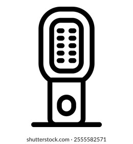 Studio condenser microphone with digital display featuring a simple, minimalist design, ideal for podcasting, recording, or broadcasting