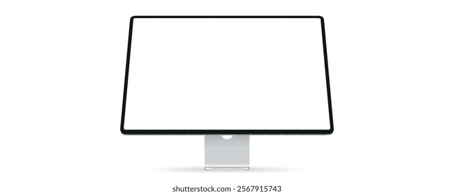 Studio Display. Computer monitor mockup isolated. Computer screen vector illustration