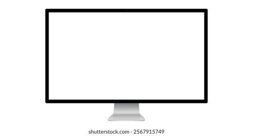 Studio Display. Computer monitor mockup isolated. Computer screen vector illustration