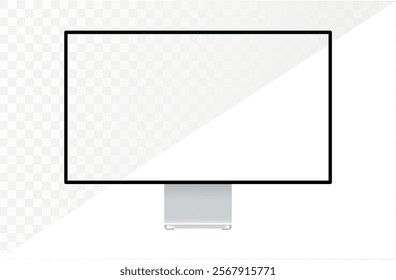 Studio Display. Computer monitor mockup isolated. Computer screen vector illustration