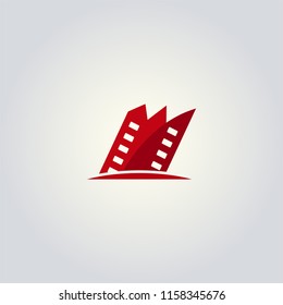 studio film logo vector, video strip icon illustrator EPS 10