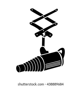 Studio flash with a conical snoot icon