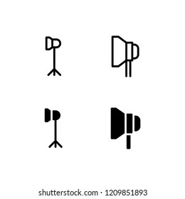 Studio Flash Icon Logo Vector Symbol. Spotlight Icon