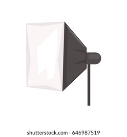 Studio flash with soft box vector Illustration
