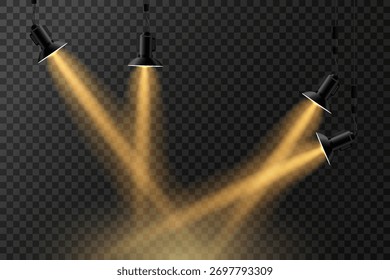Studio floodlights with glowing atmosphere