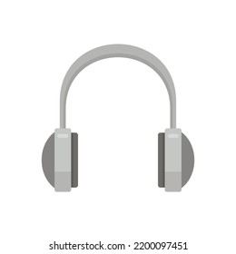 Icono de auriculares de estudio. Ilustración plana de auriculares de estudio icono vectorial aislado en fondo blanco