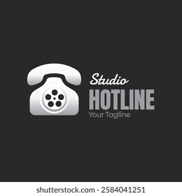 studio, Hotline Logo Design Template. Good for Business, Agency, Community and Organization